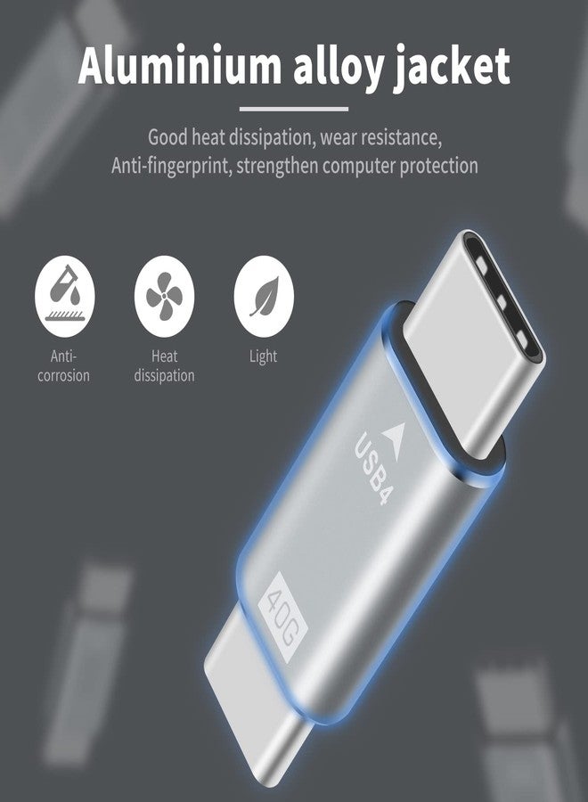 Duttek USB C Male to Male Adapter forThunderbolt 3/4 Cable 40Gpbs Type C to Type C Full Featured Adapter Support Data Transmission and Charging (1pack) - Image 4